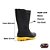Bota Galocha Cano Médio Pvc Solado Amarelo Motoqueiro/jardim - Imagem 4