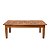 Mesa Centro 80x40 Ripada Madeira Rustica Castanho - Imagem 1