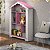 Estante Infantil Casinha Magia Branco Com Rosa Quarto Decoração - Imagem 2