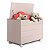 Baú Caixa de Brinquedos Toys com tampa e rodízios Rose - Imagem 3