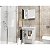 Conjunto Armário/Gabinete Munique Branco/Preto Fosco - Imagem 7