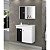 Conjunto Armário/Gabinete Munique Branco/Preto Fosco - Imagem 4