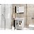 Conjunto Armário/Gabinete Munique Branco/Preto Fosco - Imagem 6