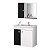 Conjunto Armário/Gabinete Munique Branco/Preto Fosco - Imagem 1