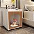 Mesa Cabeceira Casinha de Cachorro/Gato PET Off White / Freijo - Imagem 2