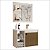 Conjunto Gabinete c/ Espelheira e Cuba p/ Banheiro 60cm Adonis Pérola Ripado - Imagem 1