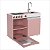 Mini Cozinha Infantil Luli Com Pia e Fogão Rosa e Branco - Imagem 3