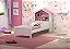 Cama Solteiro Casa Princesa Branco/Rosa - Imagem 2