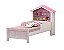 Cama Solteiro Casa Princesa Branco/Rosa - Imagem 1