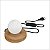 Luminária Moon De Mesa Com Globo De Vidro e Lampada Ofertamo Madeira Natural - Imagem 1