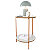 Mesa De Apoio Lateral Duda Off White Nature/Bronze - Imagem 1