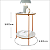 Mesa De Apoio Lateral Duda Off White Nature/Bronze - Imagem 3