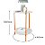 Mesa De Apoio Lateral Duda Off White/Bronze - Imagem 3