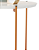 Mesa De Apoio Lateral Duda Off White/Bronze - Imagem 2