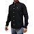 Camisa Social Oxford Manga Longa Preto Logo Colorido - Imagem 2