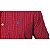 Camisa Ralph Lauren Quadriculada Dupla Listras Vermelho Logo Clássico Celeste - Imagem 3