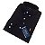 Camisa Social Ralph Lauren Tricoline Manga Longa Preto Logo Colorido - Imagem 1