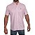 Camisa Social Ralph Lauren Tricoline Manga Curta Rosa Claro Logo Colorido - Imagem 1