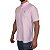 Camisa Social Ralph Lauren Tricoline Manga Curta Rosa Claro Logo Colorido - Imagem 5