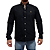 Camisa Social Oxford Manga Longa Preto Logo Colorido - Imagem 1