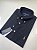 Camisa Social Oxford Manga Curta Preto Logo Colorido - Imagem 1