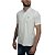 Camisa Social Tecido Plano Manga Curta Branco Logo Clássico Marinho - Imagem 3
