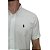 Camisa Social Tecido Plano Manga Curta Branco Logo Clássico Marinho - Imagem 2