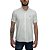 Camisa Social Tecido Plano Manga Curta Branco Logo Clássico Marinho - Imagem 1