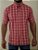 Camisa Social Ralph Lauren Linha Oxford Xadrez Manga Curta Vermelho Logo Colorido - Imagem 2