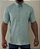 Camisa Social Ralph Lauren Lisa Manga Curta Verde Claro Detalhe Tecido Logo Colorido - Imagem 2