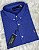 Camisa Ralph Lauren Quadriculada Manga Curta Azul Royal Logo Clássico Laranja - Imagem 1