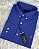 Camisa Ralph Lauren Quadriculada Manga Longa Azul Royal Logo Clássico Laranja - Imagem 1