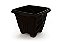 VASO QUADRADO GRANDE PRETO MB PLASTICOS - Imagem 1