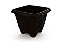 VASO QUADRADO GRANDE PRETO MB PLASTICOS - Imagem 2