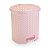 LIXEIRA RATTAN PEDAL 6 LTS ROSA CLARO - Imagem 1