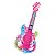 GUITARRA COM MICROFONE PEDESTAL ROCK SHOW ROSA - Imagem 9