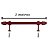 KIT VARÃO CORTINA 2 MTS MOGNO FINO 19MM - Imagem 3