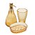 Kit Para Banheiro Lavabo de Vidro Âmbar Elegant 3 - Imagem 3