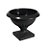 VASO TAÇA BAIXO PRETO 21X27CM0 DE PLASTICO BRASAMI - Imagem 3