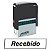 CARIMBO AUTOENTINTADO AUTOMATICO 38X14MM RECEBIDO - Imagem 2