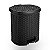 LIXEIRA RATTAN PEDAL 15 LITROS PLASNORTHON PRETO - Imagem 2