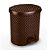 LIXEIRA RATTAN PEDAL 15 LITROS PLASNORTHON CAFÉ - Imagem 2