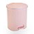 LIXEIRA RATTAN PEDAL 15 LITROS PLASNORTHON ROSA - Imagem 1
