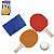 RAQUETE DE PING PONG C/2 PCS + BOLINHA + SUPORTE + - Imagem 3