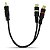 CABO RCA Y - 1 MACHO + 2 FEMEAS - PRETO - 25CM - 5 - Imagem 2
