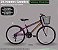 BICICLETA BIKE 24 GENEBRA 21M VIOLETA COM CESTA HE - Imagem 4