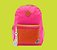 MOCHILA ESCOLAR JUVENIL MF23163 17" ROSA E LARANJA - Imagem 1