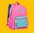 MOCHILA ESCOLAR JUVENIL MF23163 17" ROSA E VERDE C - Imagem 2