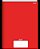 CADERNO BROCHURA UNIVERSITÁRIO 48 FLS VERMELHO  S - Imagem 1