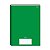 CADERNO BROCHURA VERDE 48 FOLHAS 1/4  STIFF SLIM - Imagem 1